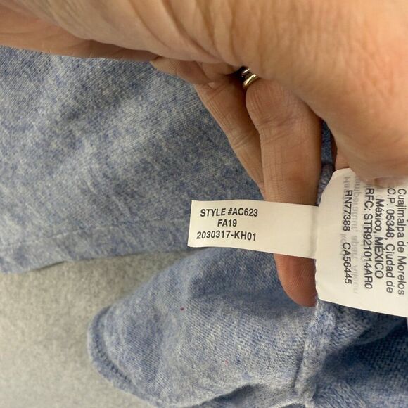 J.Crew Women's Large V-Neck Sweater Soft Cotton Wool Blend Carolina Blue Knit - Picture 12 of 14